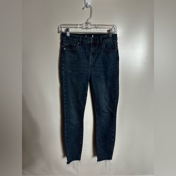 Pistola High Rise‎ Dark Wash Raw Hem Skinny Jeans - Picture 2 of 6